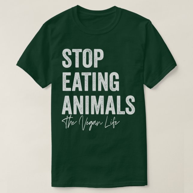 Stop Eating Animals Veganer Animal Rights The Vega T-Shirt (Design Front)