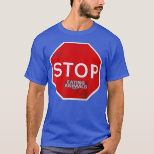 Stop Eating Animals vegetarian vegan road sign sub T-Shirt