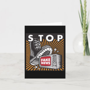 Stop Fake News - Close The Tv Sticker Card
