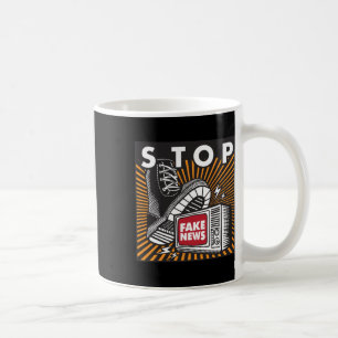 Stop Fake News - Close The Tv Sticker Coffee Mug