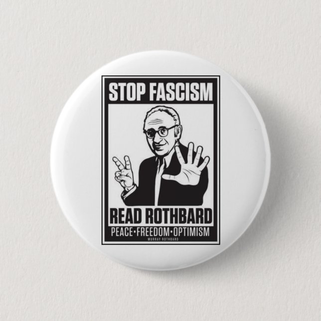 Stop Fascism 6 Cm Round Badge (Front)