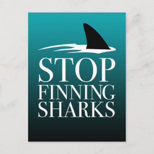 STOP FINNING SHARKS POSTCARD