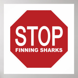 Stop Finning Sharks Sign