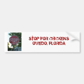 Stop for Chickens Bumper Sticker