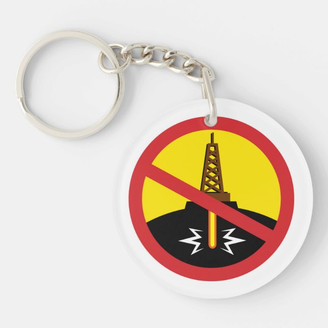 Stop Fracking Key Ring (Front)