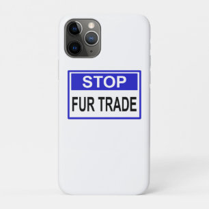 Stop Fur Trade Blue sign Case-Mate iPhone Case