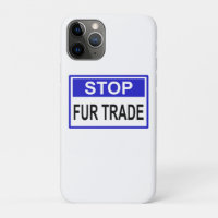 Stop Fur Trade Blue sign