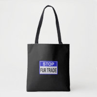 Stop Fur Trade Blue sign