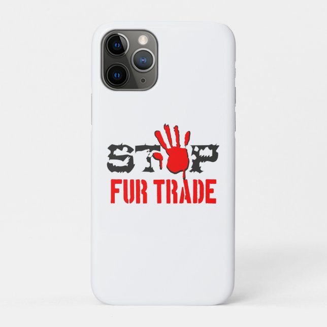 Stop Fur Trade Case-Mate iPhone Case (Back)