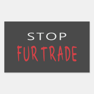 Stop Fur Trade Rectangular Sticker