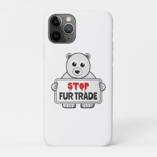 Stop Fur Trade Sad Polar Bear Case-Mate iPhone Case