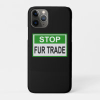 Stop Fur Trade Sign green