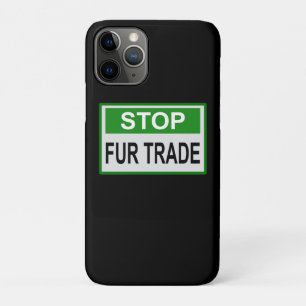 Stop Fur Trade Sign green Case-Mate iPhone Case