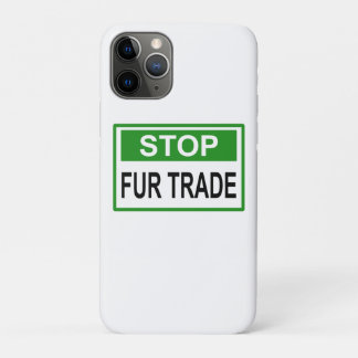 Stop Fur Trade Sign green Case-Mate iPhone Case