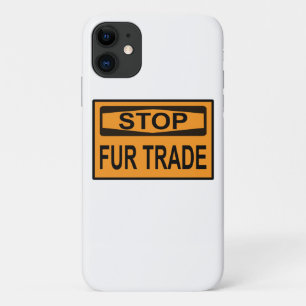 Stop Fur Trade Sign orange Case-Mate iPhone Case