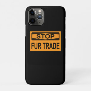 Stop Fur Trade Sign orange Case-Mate iPhone Case