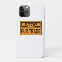 Stop Fur Trade Sign orange