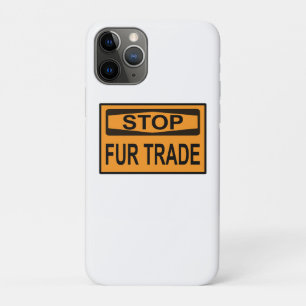 Stop Fur Trade Sign orange Case-Mate iPhone Case