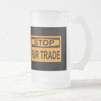 Stop Fur Trade Sign orange