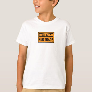 Stop Fur Trade Sign orange T-Shirt