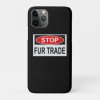 Stop Fur Trade Sign red