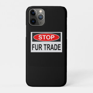 Stop Fur Trade Sign red Case-Mate iPhone Case