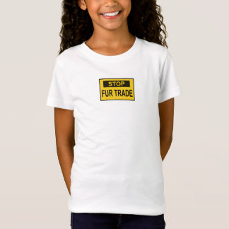 Stop Fur Trade Sign yellow T-Shirt