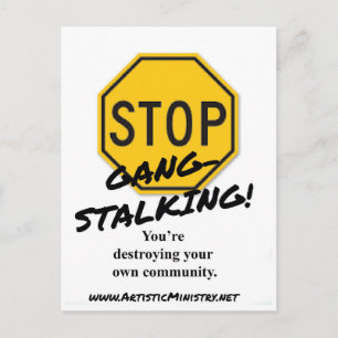 Stop Gang-Stalking POSTCARD