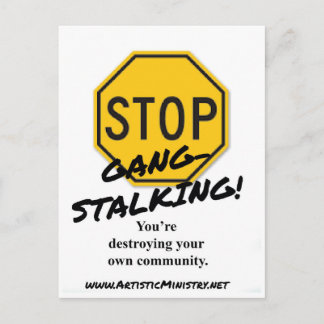 Stop Gang-Stalking POSTCARD