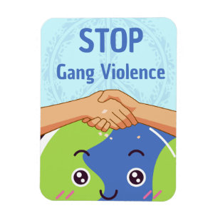 Stop Gang Violence Handshake for Peace Magnet