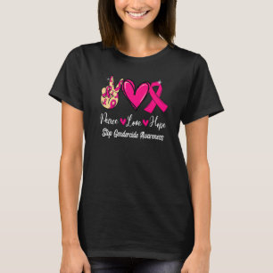Stop Gendercide Awareness Peace Love Hope Hot Pink T-Shirt