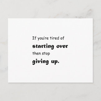 Stop Giving Up Postcard