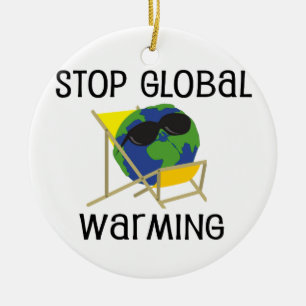 Stop Global Warming Ceramic Tree Decoration
