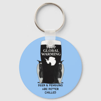 Stop global warming key ring
