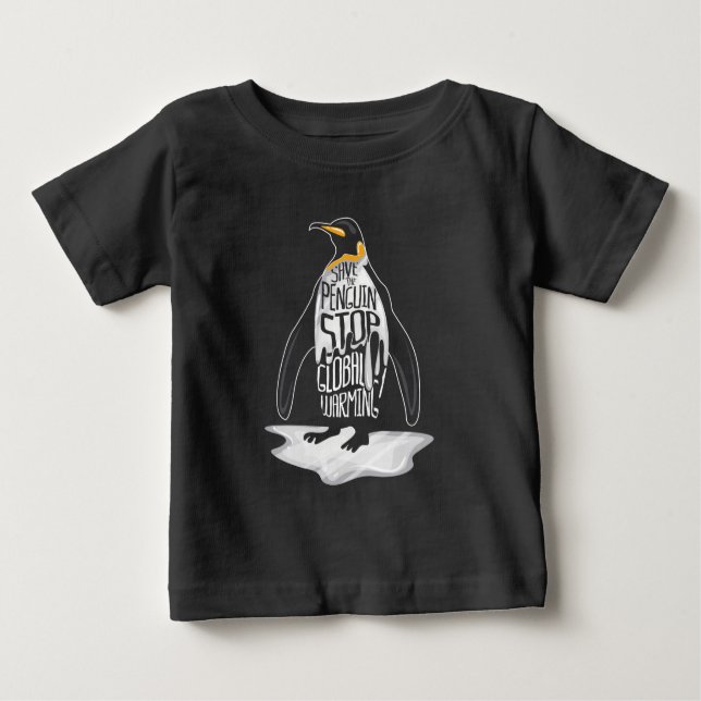 Stop Global Warming Save the Sea Animals Custom Baby T-Shirt (Front)