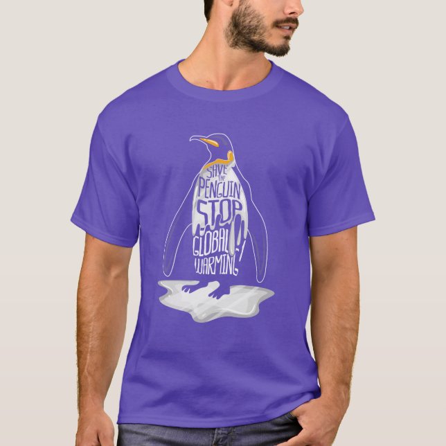 Stop Global Warming Save the Sea Animals Cute T-Shirt (Front)