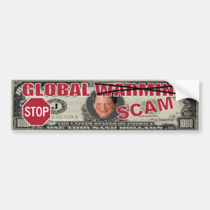STOP GLOBAL WARMING SCAM BUMPER STICKER