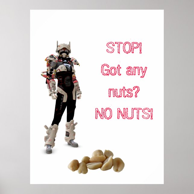 STOP! Got any nuts? NO NUTS! Poster (Front)