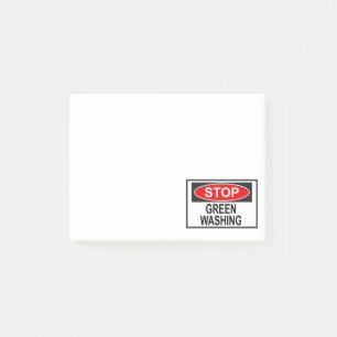 Stop Greenwashing Sign (1) Post-it Notes