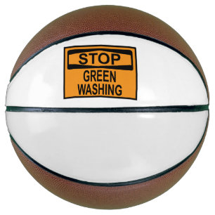 Stop Greenwashing Sign Basketball