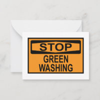 Stop Greenwashing Sign