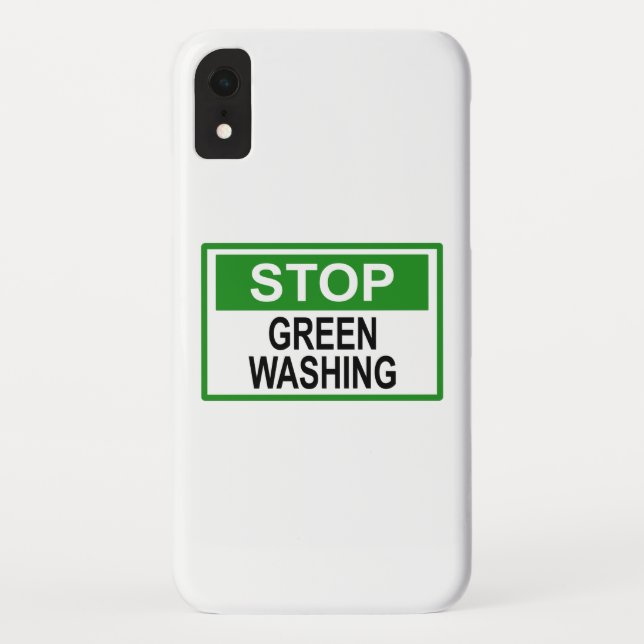 Stop Greenwashing Sign Case-Mate iPhone Case (Back)