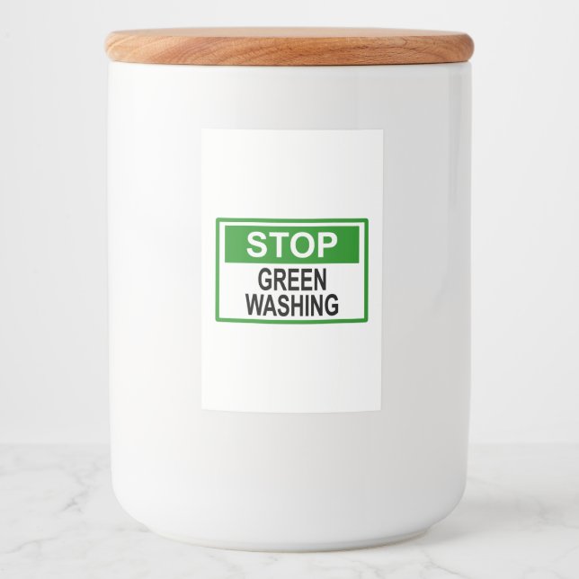 Stop Greenwashing Sign Food Label (Front)