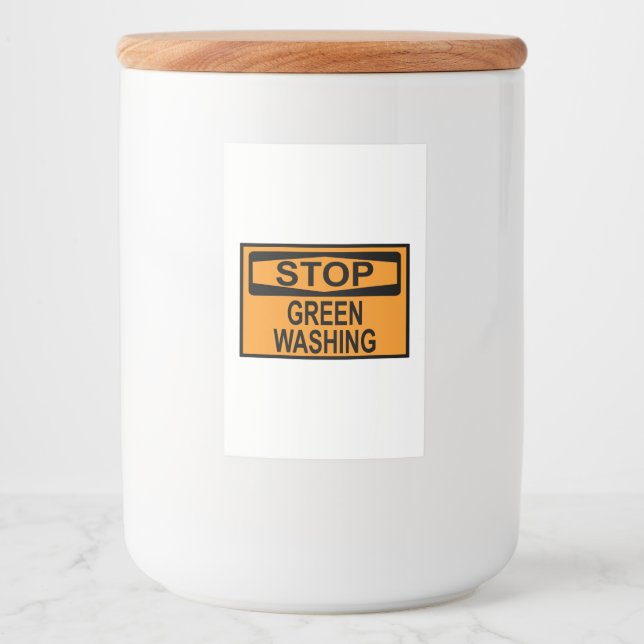 Stop Greenwashing Sign Food Label (Front)
