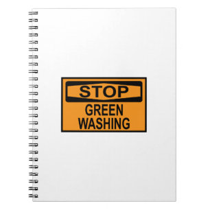 Stop Greenwashing Sign Notebook