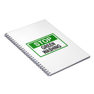 Stop Greenwashing Sign Notebook