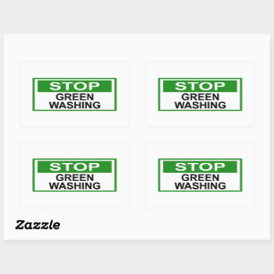 Stop Greenwashing Sign Rectangular Sticker