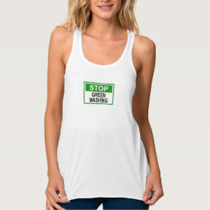 Stop Greenwashing Sign Singlet