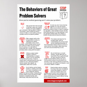 Stop Guessing Behaviours Poster, 24" x 36" Poster