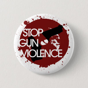 Stop Gun Violence 6 Cm Round Badge